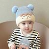 Winter Weihnachten Baby Strickmütze Kleinkind Beanie Weiche Warme Gestrickte Mütze mit Ohrenschutz Gemütliches Feiertagsaccessoire für Kleinkinder