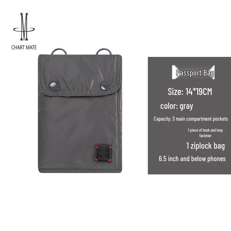 Unisex Travel Passport Holder with Lanyard - Double-Layer Neck Pouch for Secure Document Storage