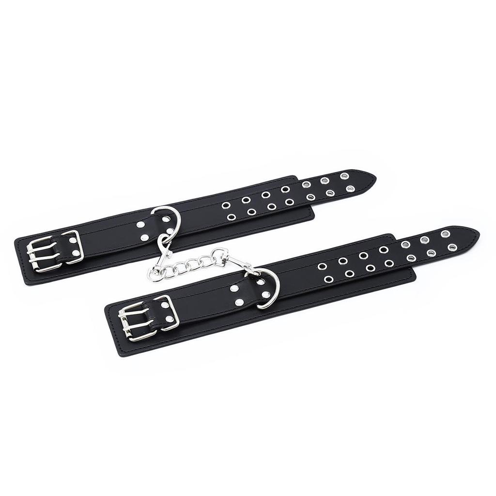 Adjustable PU Handcuffs & Ankle Cuffs - Adult SM Bondage Foreplay Toys