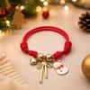 Cartoon Pendant Bracelet Santa Claus Handmade Hand Strap Christmas Braided Hand Chain  New Year
