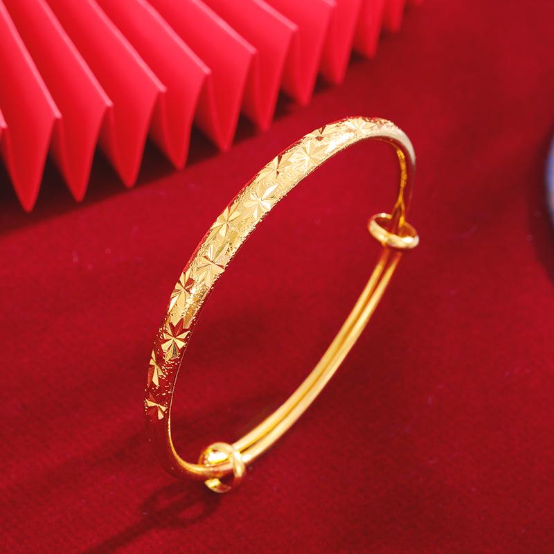 

Женский высококачественный браслет с четырьмя листочками клевера золотого оттенка