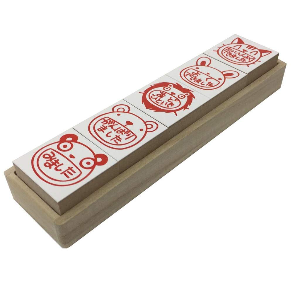 Sanby Stamp Rubber Stamp School Use Evaluation Stamp Teacher Stamp 30mm 5-Pack SS-032