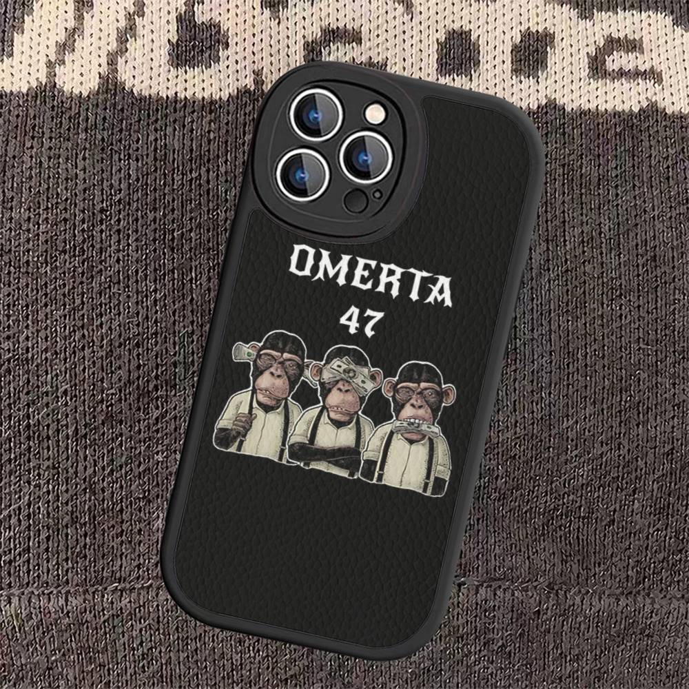Fashion O-OmertaS 47 Phone Case For IPhone 16 15 14 13 Pro Max 11 12 Plus Leather Silicone Cover