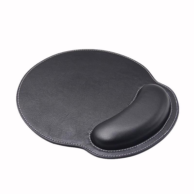 

Leather Wristband Mouse & Keyboard Pad Set - Non-slip, Stylish Design чёрный