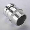 Cam Lock Type F 2'' Cam Groove Couplings Al Camlock Hose Fittings Pipe Couplings (2Inch-F200-2pcs), Silver