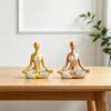 Socha meditační ženy, Moderní figurka ženy v jógové pozici, Ženská zenová meditační socha pro kancelář, obývací pokoj, dekoraci na stůl