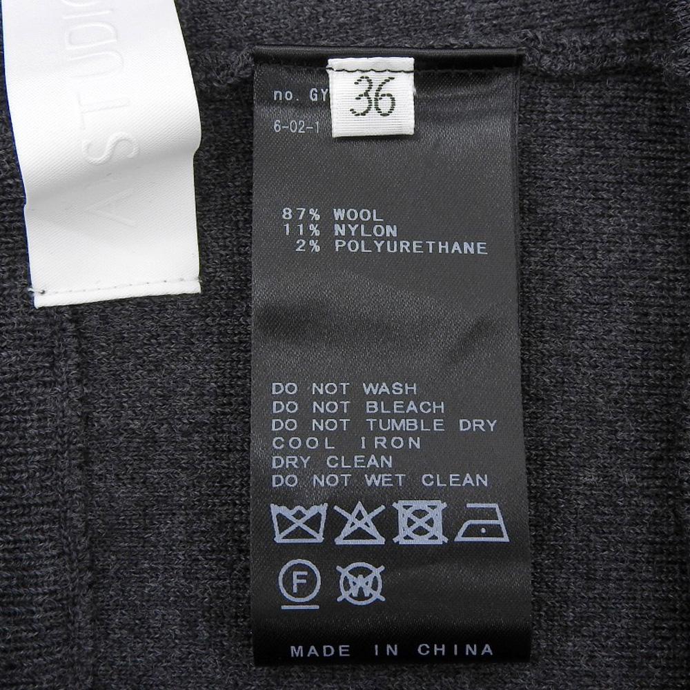 AP STUDIO Beautiful Wool Flare Ribbed Pants Bottoms for Women, Grey, Size 36, Made In 2015 Bottoms 36 grayUsed