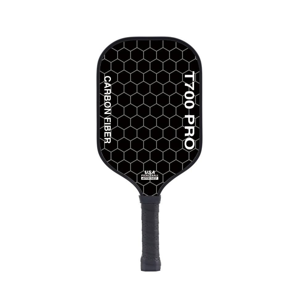 Fashion T700 Pickleball Paddle Carbon Fiber Frosted Surface Pickleball Rackets Lightweight USAPA Approved Pickle Ball Paddle чёрный