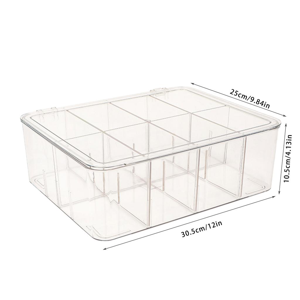 Teebeutel-Organizer aus Acryl mit Deckel für Schublade Klare Kaffee-Aufbewahrungsbox mit mehreren Fächern Snack-Halter