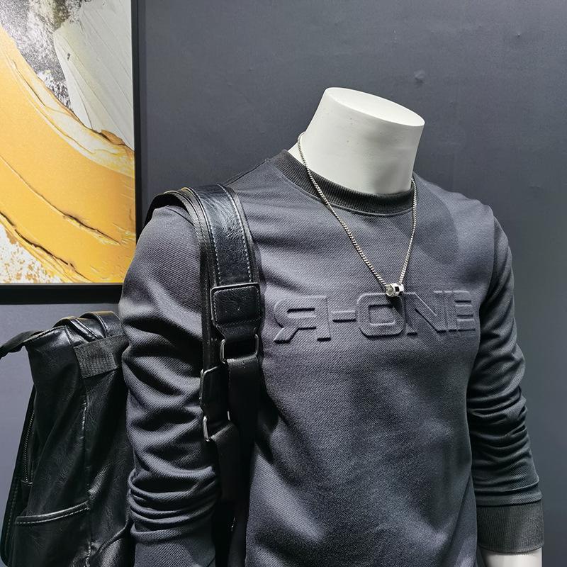 2024 Men's Crew Neck Sweatshirt: Spring/Autumn Casual Long Sleeve Pullover