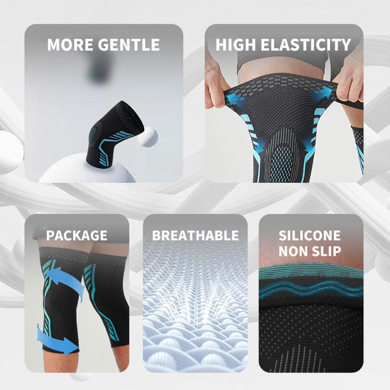 Breathable Spandex Knitted Sports Knee Pads-Lightweight Comfort for Running Basketball Football & More