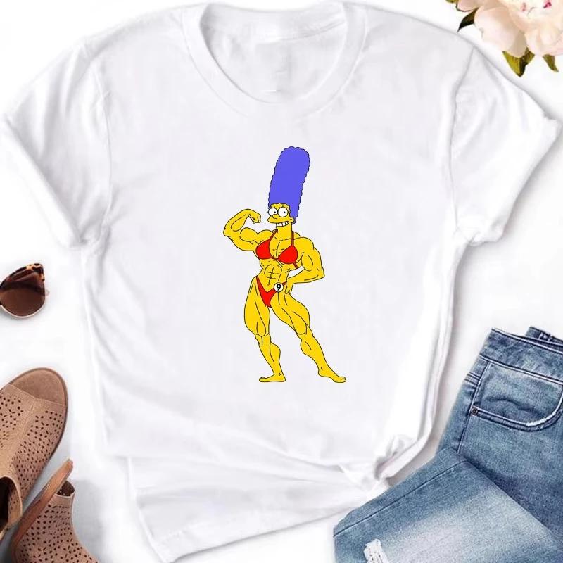 Muscle Sanrioes Womens TShirt Anime HelloKitties Cinnamon Kuromis Fun Model Cartoon Clothing Casual Cotton Couples TShirt