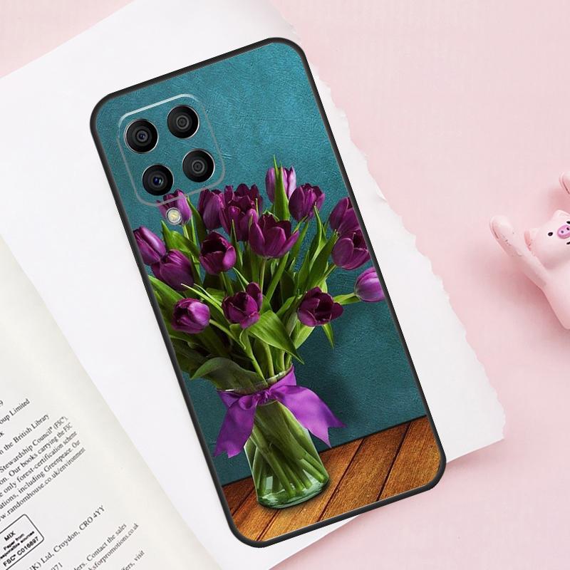 Spring Tulips Flower Case For Samsung Galaxy M13 M53 M16 M36 M56 M06 M52 M32 M12 M54 M34 M14 M35 M55 M15 M11 M31
