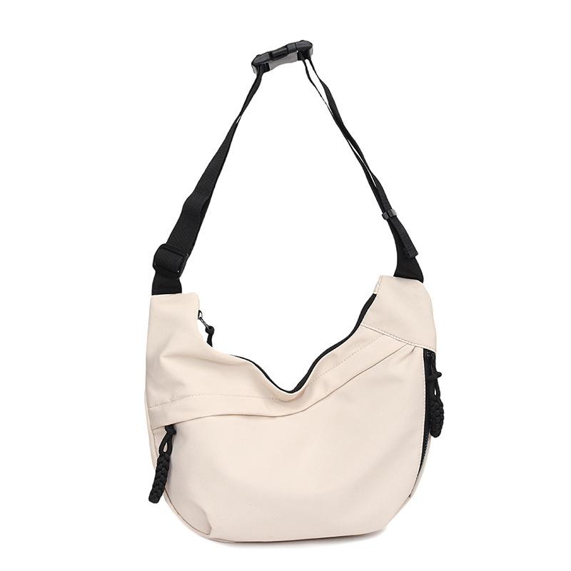 Niche simple canvas bag new nylon dumpling bag women's tide with one shoulder messenger bag light armpit bag