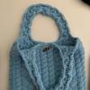 Creative Multicolor Twists Knitted Handbag Soft Cow Horn Button Weave Woolen Bag Large Capacity Cute Knitted Wrist Bag Travel