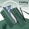 ZFOLD7: Spring-Loaded Pen Slot & Stylus Case for Samsung Z Fold 6/5/4/3 with Electroplated Leather Finish
