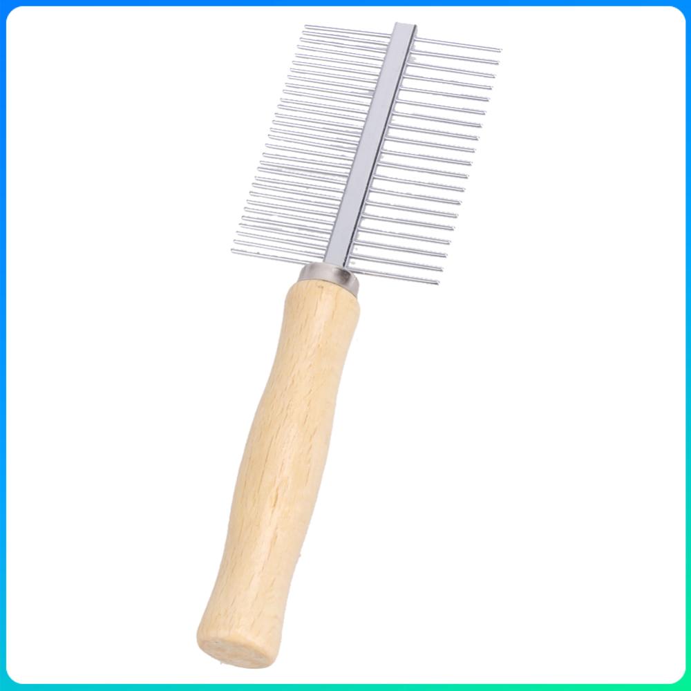 

Cats Dogs Grooming Combs Stainless Steel Kitten Hair Combing Brush Double Row Wood Handle Pro Pet Cleaning Supplies China Mainland