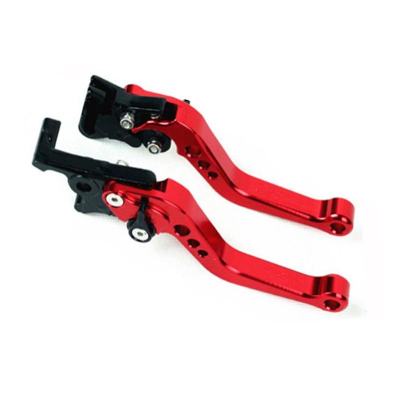 1 Pair Red-Black GY6 Motorcycle Adjustable Disc Brake Clutch Lever Handle Grip