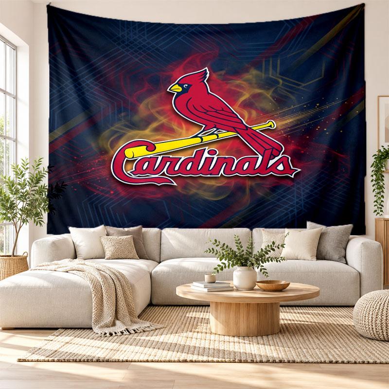 St. Louis Cardinals Wall Tapestry, Soft Fabric Wall Hanging, Decorative Backdrop For Bedroom Home Wall Art