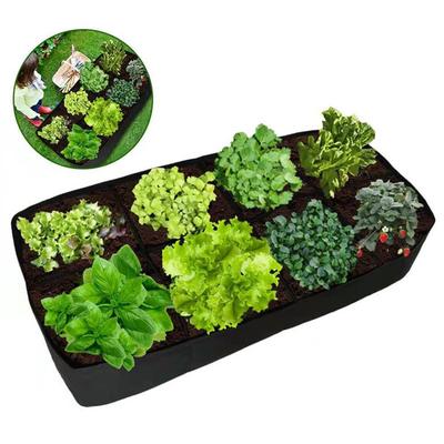 Garden Planting Bag Multi-gird Felt Growing Bag Rectangle Planting Nursery Pot Vegetable Tomato Potato Planting Container Plant