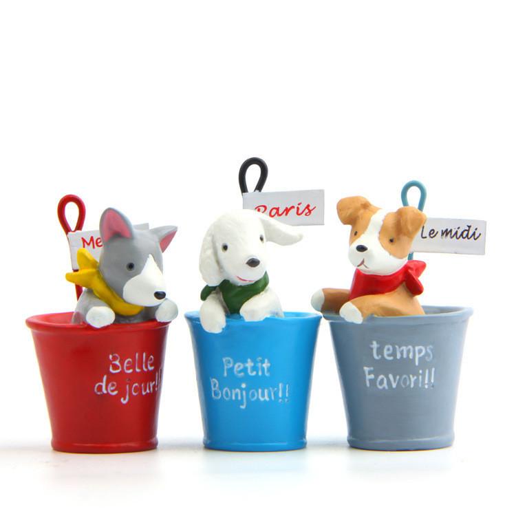 Letter Dog Resin Plant Pot Figurine Decor For Indoor Gardening And Giving Gift