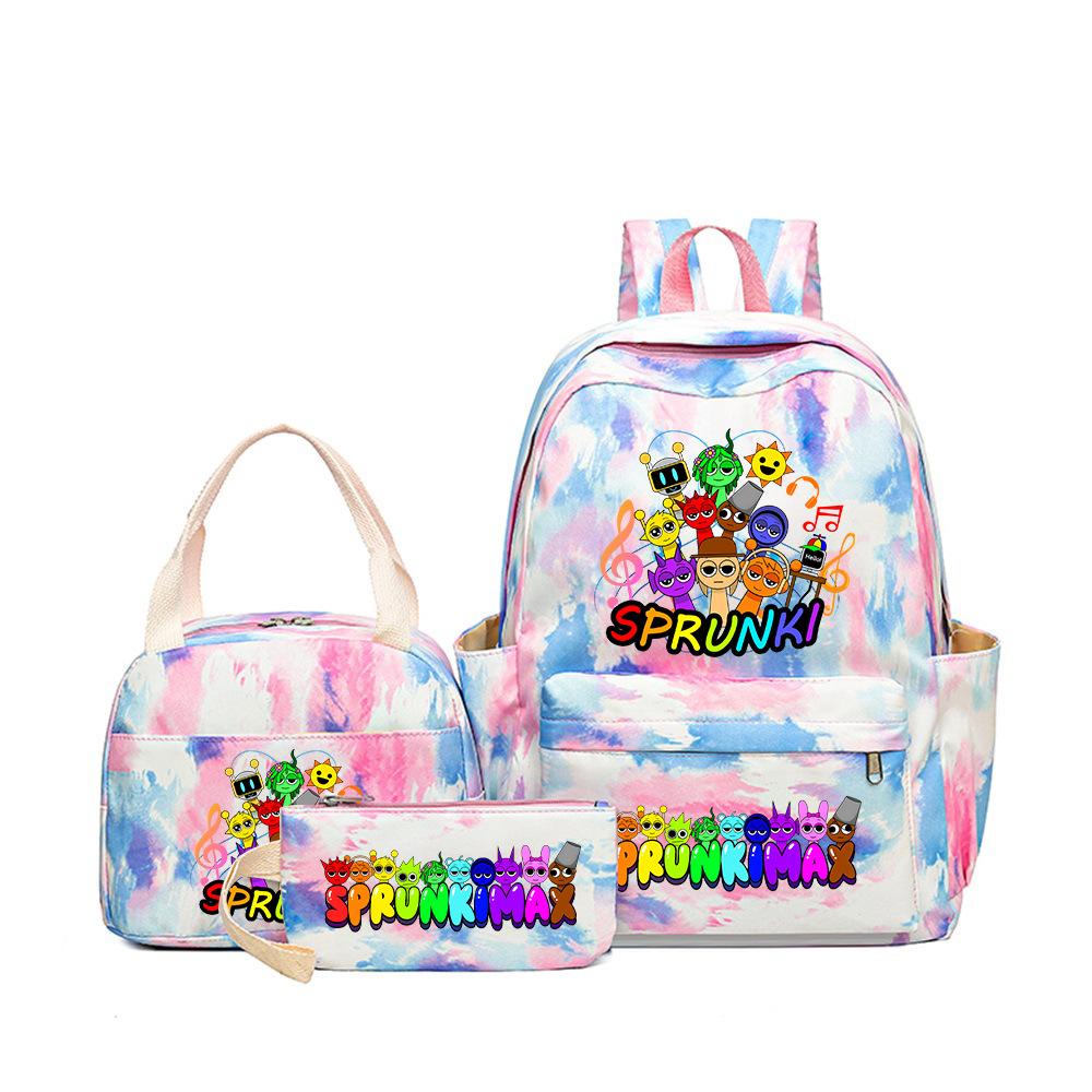 Rhythm box sprunki peripheral schoolbag boys and girls schoolbag primary school junior high school students backpack D