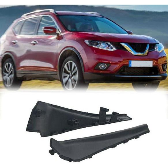 1 Pair Front Windshield Wrap Corner Trim for Nissan X-Trail Xtrail T32 Rogue 2014 2015 2016 2017 2018 2019 2020 Black