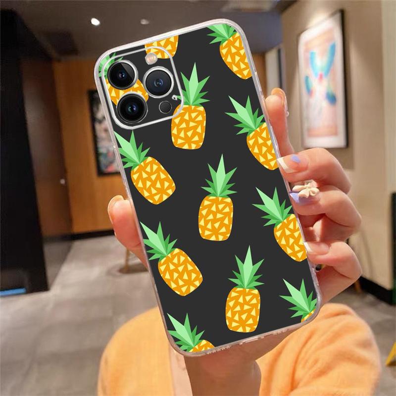 Phone Case For iphone 17 Pro Max Air 16 15 14 13 Pro Max 15 16 Pro 15Plus Summer Pineapple Fruit