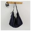 School bag Japanese large-capacity shoulder bag fashionable and lightweight tote bag drawstring lazy wind pleated messenger bag simple casual bag