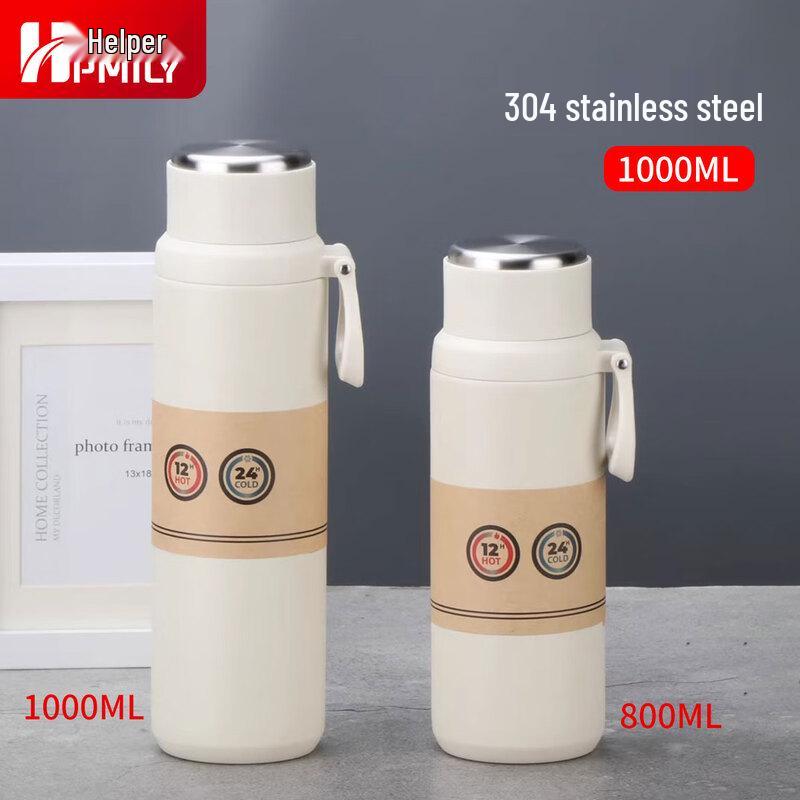 HPMILY 1000ML 304 Stainless Steel Insulated Bottle with Handle