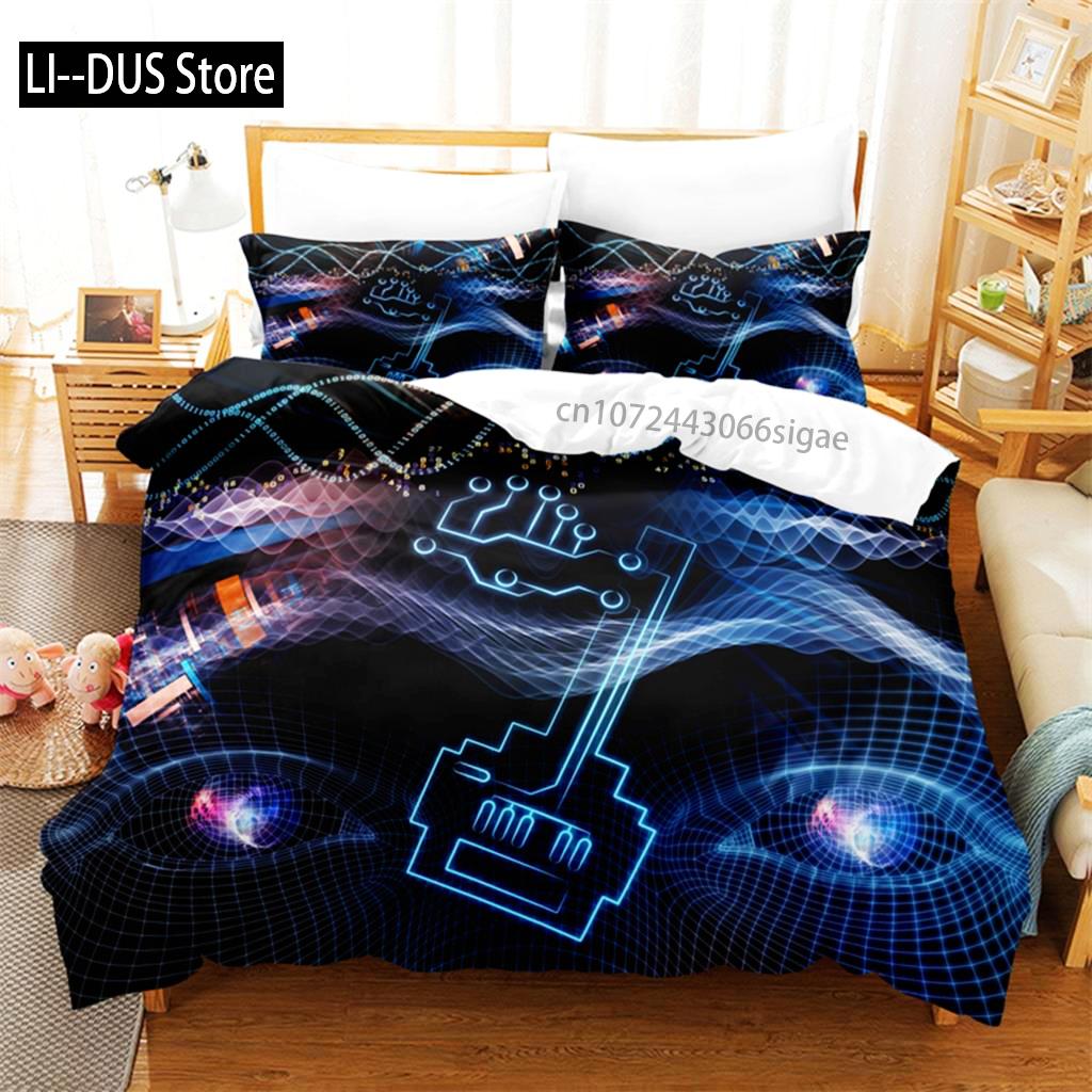 

Science And Technology Bedding Set Duvet Cover Set 3d Bedding Digital Printing Queen Size Bed Set Fashion Design EU Single(135*200cm)3pcs