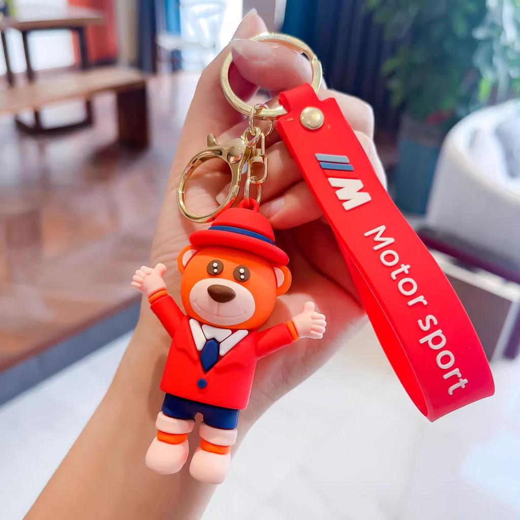 M Power Car Keychain Cute Bear Pendant Gift Key Ring For BMW M3 M4 M5 G42 G30 G20 E39 E36 E87 E53 F44 F07 F34 G15 G16 G23 G22 bzdn55