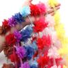 20pcs 5.5cm Chiffon Cluster Flowers Colorful Artificial Flowers For DIY Wedding Party Lace Trim Clothing Gifts Decor Accessories