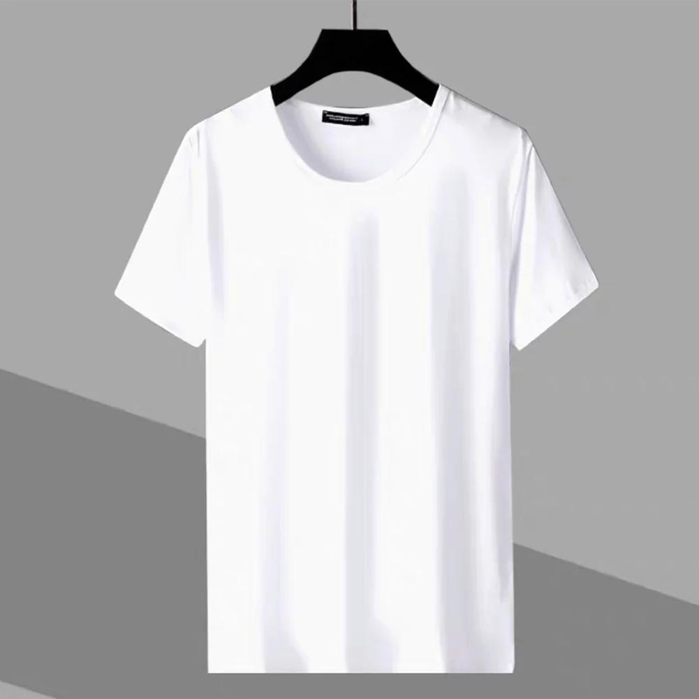 Leisure T-shirts Stretch Summer T Shirt Tee Tops Baselayer Unisex Basic Bottoming Breathable Solid Comfort