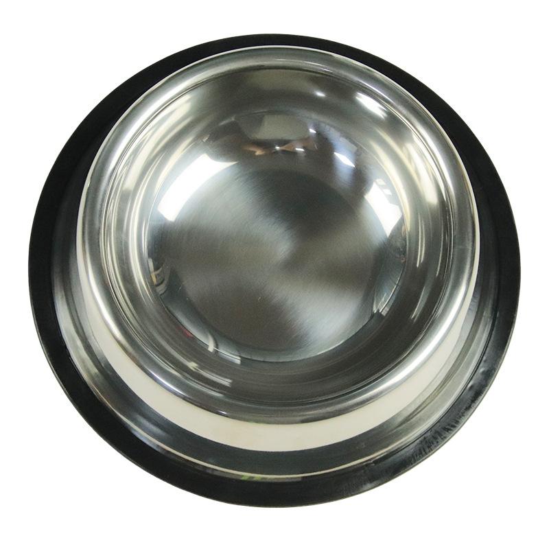 Stainless Steel Dog Bowl Anti-knock Medium and Large Dog Dog Basin Pet Products Non-slip and Drop-resistant Thickened Pet Bowl