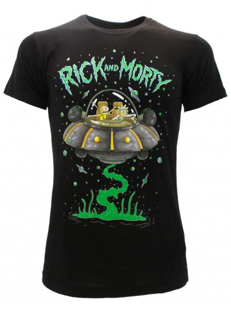 2020 Rick and Morty Spaceship Laser Beam T-Shirt Jersey T-Shirt- 4XL
