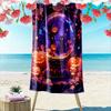 Enchanted Pumpkin Garden Glow Print Beach Towel, Quick Drying, Suitable for Travel, Outdoor Sports, Jogging, the Beach and Swimming, Gift