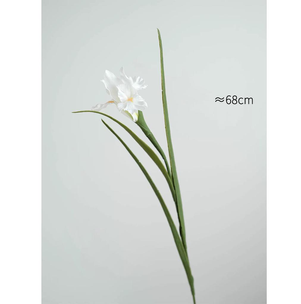 Artificial Iris Flower Fabric Flower Arrangement Lifelike Faux Floral for Home Wedding Party Decoration