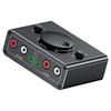 Bidirectional 3.5mm 2RCA Auditory Switcher 2 In 1 Out with Sound Control and Mute Button for Versatiled Use