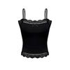 Summer Lace Spliced Butterfly Bow Camisole With Stretch Fabric For Women