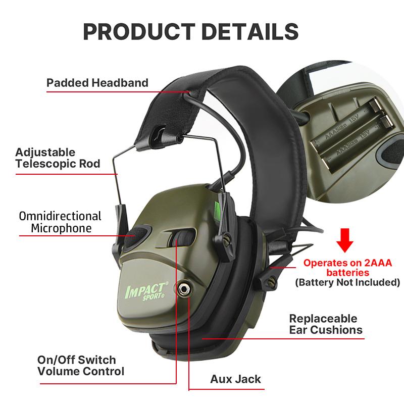 Original Tactical Electronic Shooting Earmuff Outdoor Sports Anti-noise Headset Impact Sound Amplification Hearing
