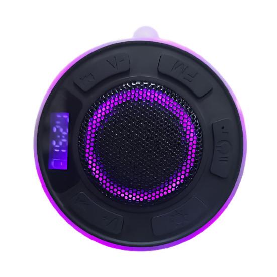 IPX7 Waterproof Shower Speaker with RGB Light LED Display Detachable Suction Cup Stereo Sound Bathroom Bluetooth-compatible Wireless Speaker