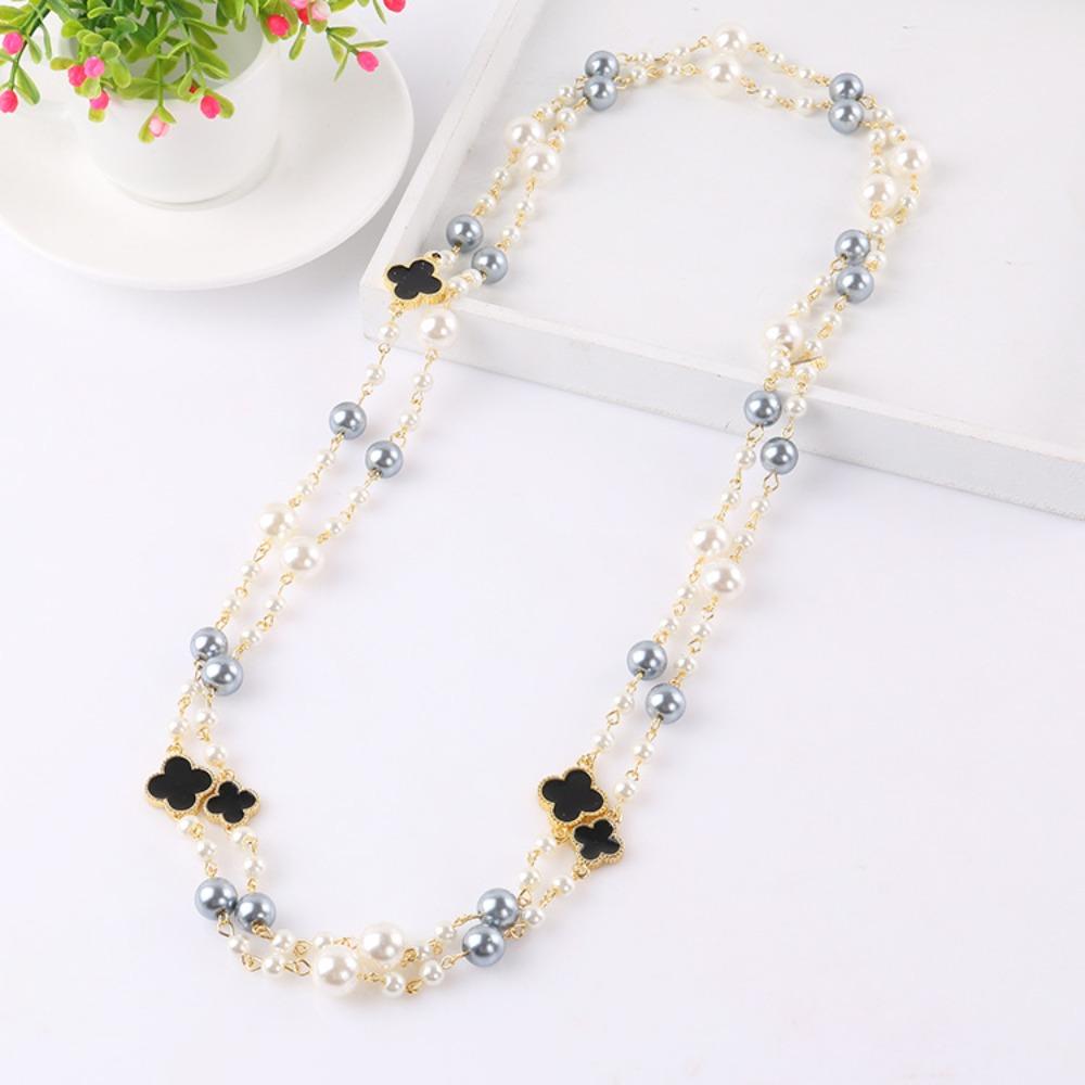 Pearl Necklace Long Sweater Chain Women's Multi-layer Clothes Decorative Chain Pendant Autumn and Winter