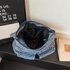 Vintage Large Capacity Denim Messenger Bag Women's Shoulder Crossbody Bag