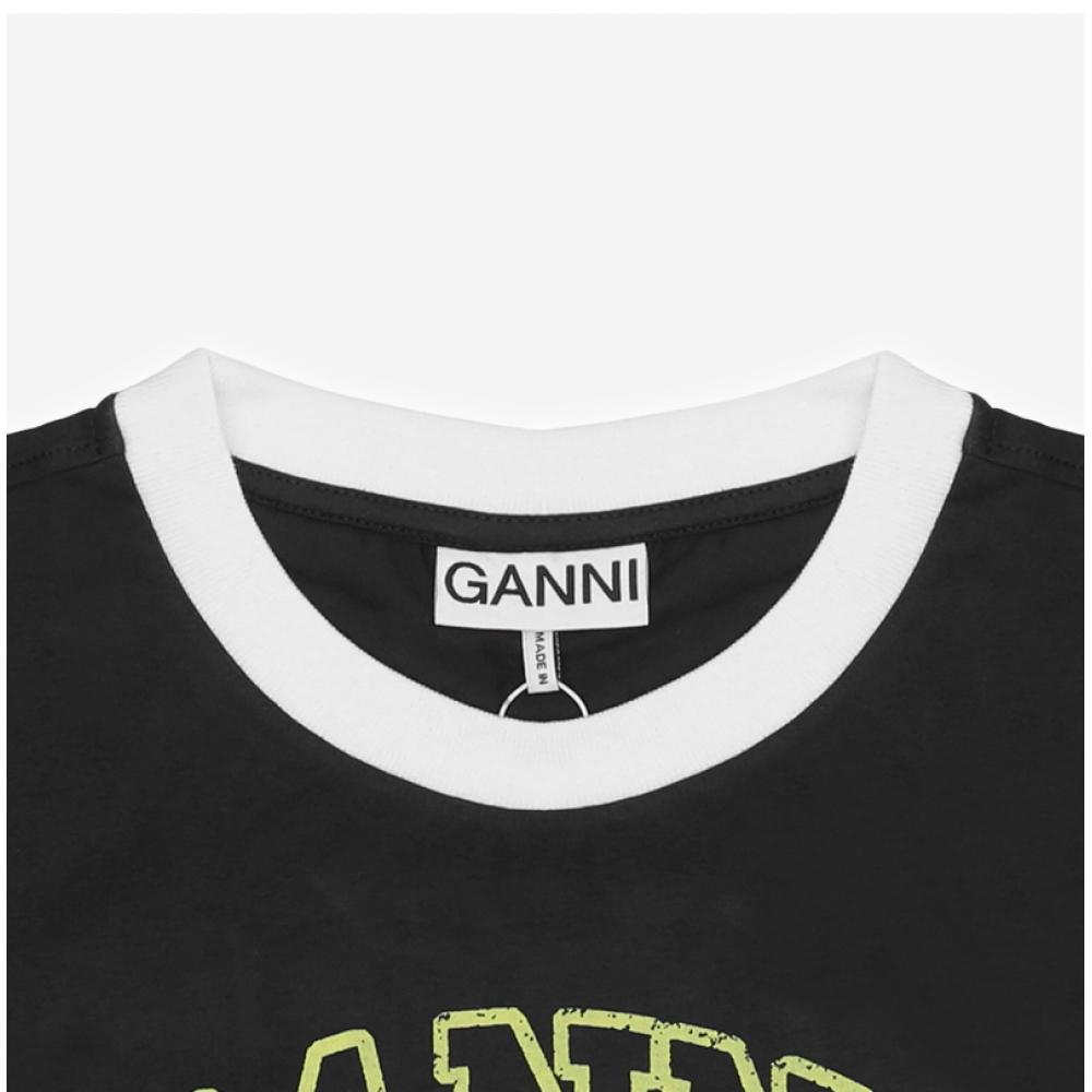 Ganni Women Baby FiT ConTrasT Ringer T shirT T4335 252