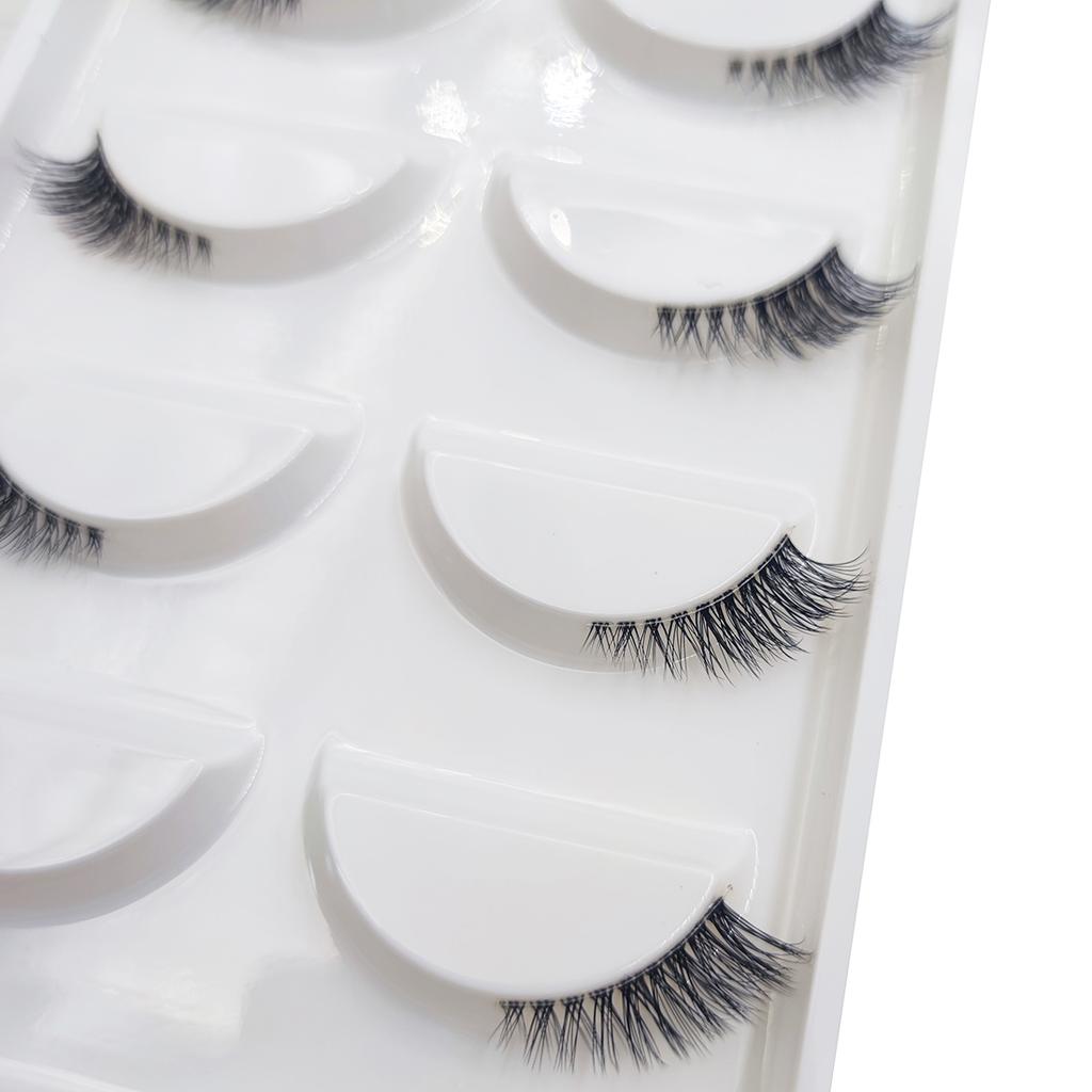 5 Pairs Transparent 3D Mink Eyelashes Natural Clear False Eye Lashes Soft Invisible Eyelash Wispy Makeup Faux Cils H13 X08