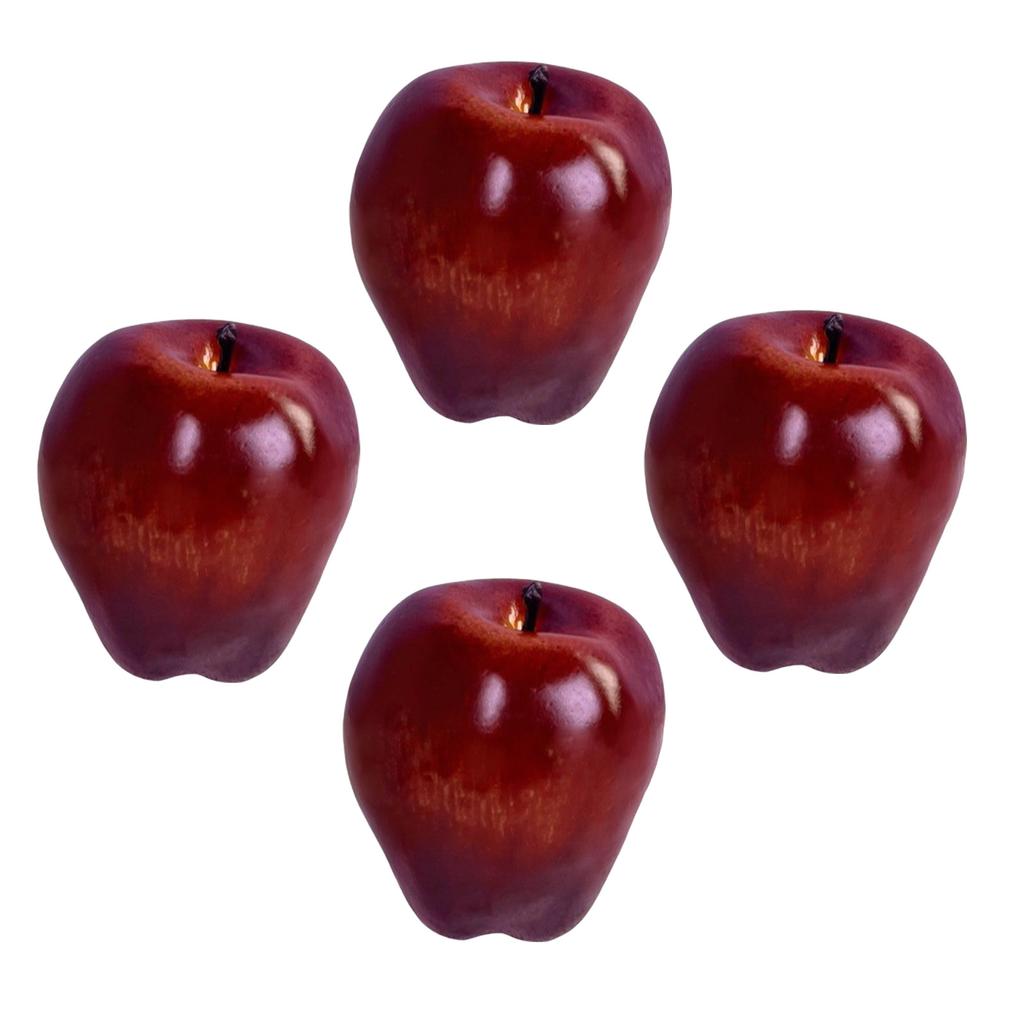 4 stuks Rode Kunstappels Decoratieve Realistische Appels Replica's Geschikt Voor Etalages En Optredens Eigendom