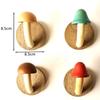 AEE4-4Piece Non-Perforated Solid Wood Hook Kitchen Bathroom Cloakroom Door Hook Wooden