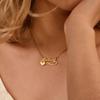 Personalised Name Necklace With Heart Engraved Heart Necklace Heart Name Necklace Custom Heart Necklace Mothers Day Gift