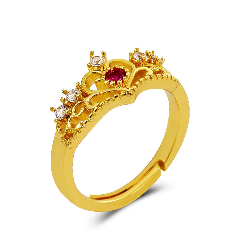 Double-Layer Zircon Love Flower Ring - Adjustable, Luxury Japanese & Korean Design